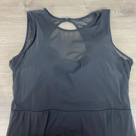 Torrid Black Mesh Top One Piece Swim Dress Sz.2DD/F - Picture 6 of 16